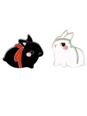 Anime Style Ninja Bunny Enamel Pins